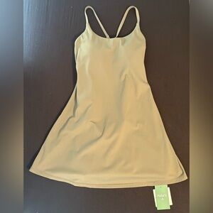 NWT Halara Athletic Dress Olive Green Built In Shorts Softlyzero Size Small